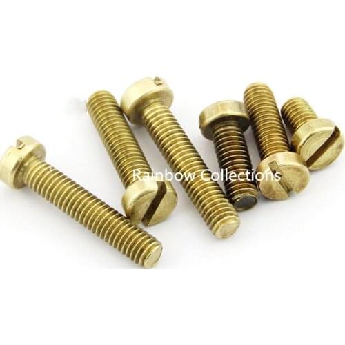 Standard GB65, Brass Slotted cheese head screw DIN84 Brass screw Brass bolt M4