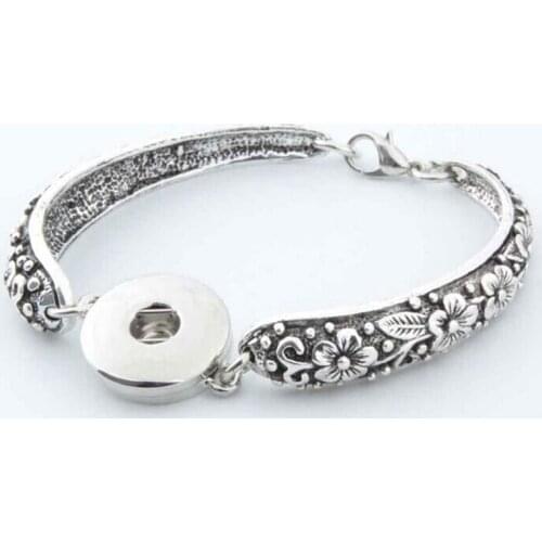 Interchangable snap button charm Bracelet snap button bracelet fit 18mm snap NB0060