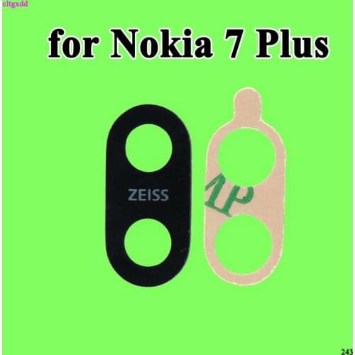 1PCS Back Camera Rear Camera Glass Lens With Sticker Ahesive Compatible For nokia 7 plus 7+ TA-1062 TA-1046 TA-1055 Replacement