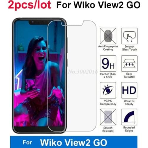 2 Pcs For Wiko View2 Go Tempered Glass 9H Protective Ultra-thin Screen Protector Film For Wiko View 2 Go 5.93" Mobile Phone Film
