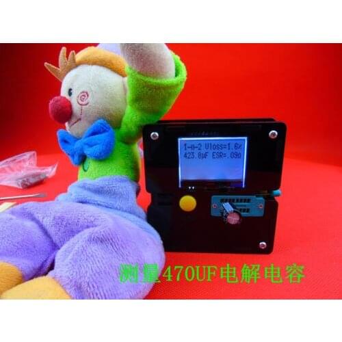 LCD 12864 Mega328 Transistor Tester Diode Triode Capacitance LCR ESR Meter+case