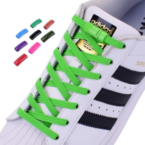 Elastic Shoelaces Metal lock Magnetic No Tie Shoeslace Suitable for all shoes Child adult walking Sneakers Lazy Laces 1 Pair