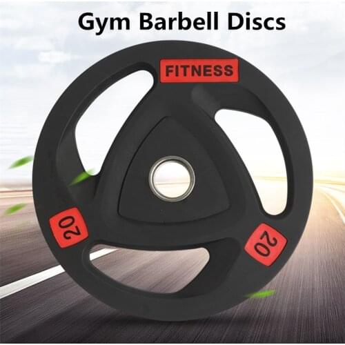 1Pcs 2.5-20kg Gym Fitness Rubber-covered Barbell Disc Plates Apply to 50mm Diameter Pole Lift Training Equipment Weight Exercise
