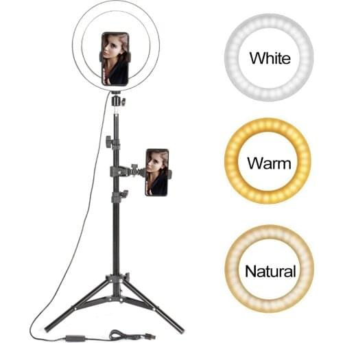 10" LED Ring Light Photographic Selfie Ring Lighting with Stand for Smartphone Youtube Makeup Video Studio Tripod Ring Light