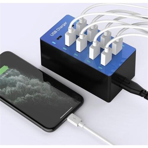 10Port 50W USB Charger Station for Mobile Phone Tablet Camera Smart Devices 10USB Charger Station Adapter Multiple Power Socket