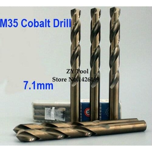 10PCS TG 7.1mm cobalt high speed steel straight shank drill Hep flowers Hep flowers stainless steel straight shank drill