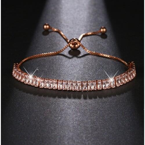 2017 Z Fashion new cubic zirconia rose gold color bracelet jewelry Austrian crystal big discount holiday birthday party gift