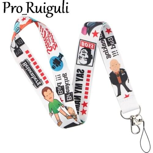 30pcs BreakingBad Neck Strap Lanyards ID badge card holder keychain Mobile Phone Strap Gift Ribbon webbing necklace ribbon Hang
