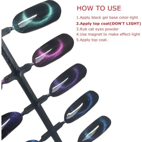 3D Cat Eye Magnet Powder Dust Cats Eyes Pigment Mirror Chrome Glitter Funny Nail Art Decoration for UV Gel Polish DIY