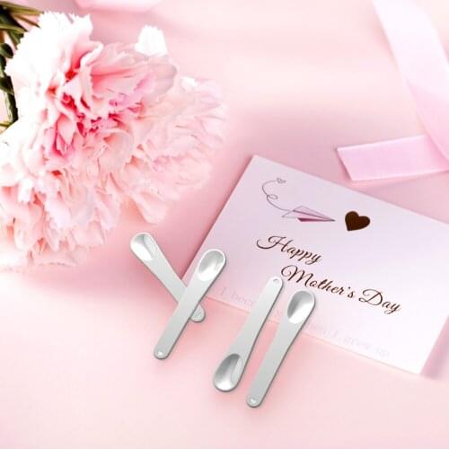 4Pcs Cosmetic Spatula Curved Scoop Makeup Mask Cream Spoon Eye Cream Stick Make Up Face Beauty Tool Kit Metal Skin Care Tools