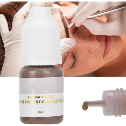 8ml Professional Semi-permanent Natural Plant Extract Eyebrow Permanent Body Makeup Beauty Art Tattoo Microblading Pigment Ink