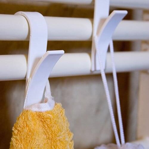 8pcs Towel Hook Hanger For Heated Towel Radiator Rail Bath Hook Holder Clothes Hanger Percha Plegable Scarf High Quality Hanger