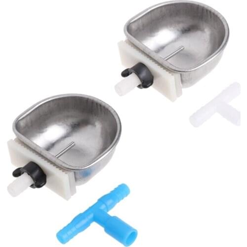 Rabbit Automatic Stainless Steel Drinker Water Feeder Fix Bowl with T Joint Equipment