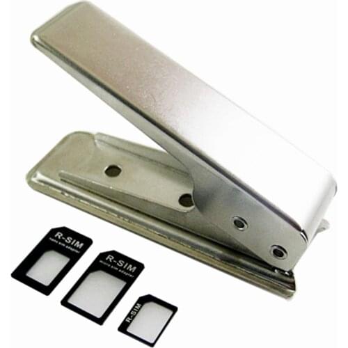 Besegad Normal Micro SIM to Nano SIM Card Cutter for Apple iPhone 7 6S 6 Plus 5S 5C 5 SE with 3 SIM Adapters 1 Eject Pin Needle