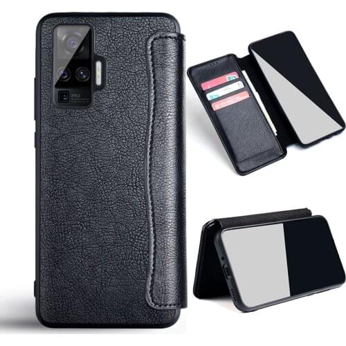 Case for Vivo X50 pro Flip cover PU Leather with card slot no magnet for Vivo X50 pro case funda coque
