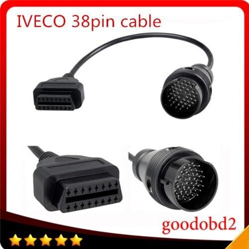 For IVECO 38Pin Cable OBD 2 Diagnostic Adapter Connector Car Diagnostic Trucks Interface Scanner Cable