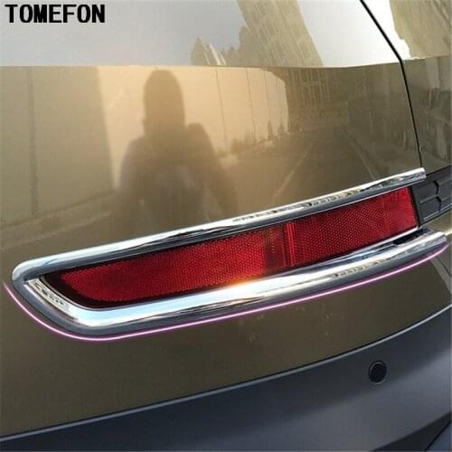 For skoda Kodiaq 2017 ABS plastic chrome plated rear tail fog lamp light cap frame sticker moulding trim car styling