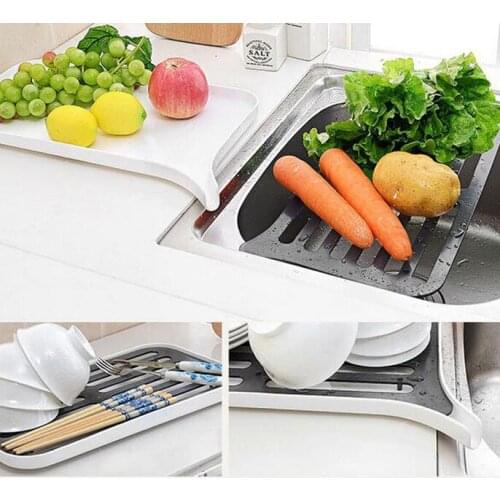 Drain Rack Kitchen Tools Plastic Dish Drainer Dryer Tray Large Sink Drying Rack Worktop Kitchen Organizer Drying Rack