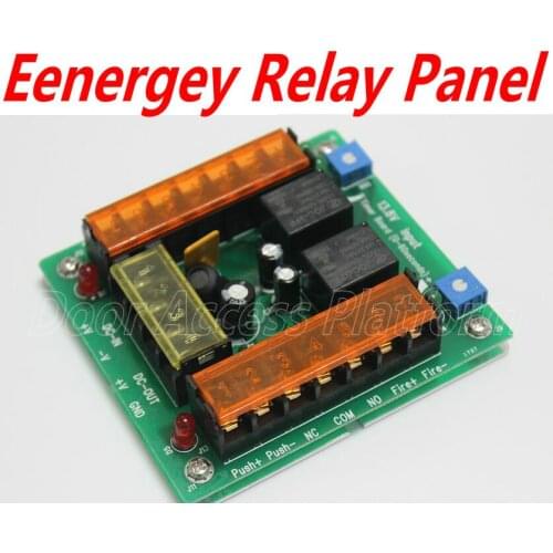 Energey Relay Panel board small dimension, relay PCB control for 2 lock 2 access control reader DC12V access controller system