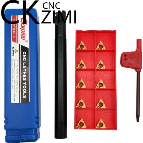 1pcs SNR0012M11 inner hole lathe turning holder tool + 10pcs 11IR A60 11IR 1/4 thread turning tool carbide insert