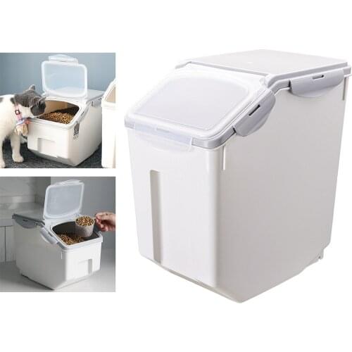 Large Capacity Pet Food Storage Container Kitchen Rice Grains Container Box