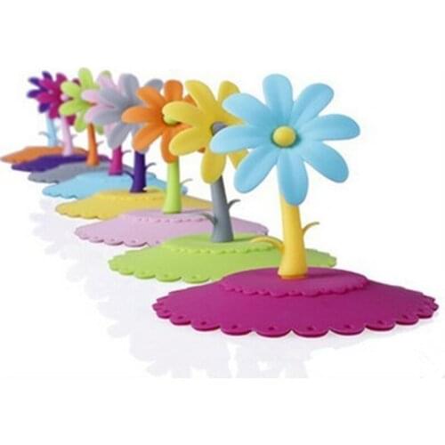 Water Drinking Cup Lid Silicone Anti-dust Bowl Cover Cup Creative Silicone Tree Leakproof Coffee Mug Suction Lid Cap Sealed Cup