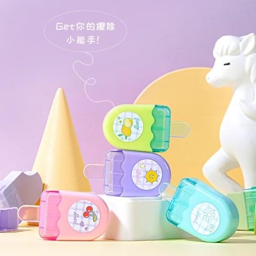 Deli 71122 senior cute ice cream eraser test card error correction eraser, homework change eraser, student office stationery