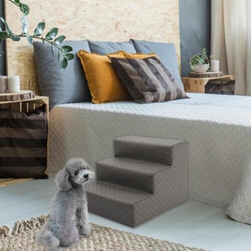 Pet Dog Stairs Ladder Portable Washable 3 Layers Pet Anti-slip Sponge Stairs Sofa Bed For Dog Cat Toy Supplies