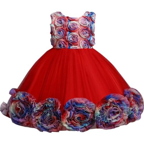 Summer Princess Dress For Baby Girl Flower Elegant Girls Dresses Winter Party Kids Dresses Clothes Baby Children Clothing 2-10Y