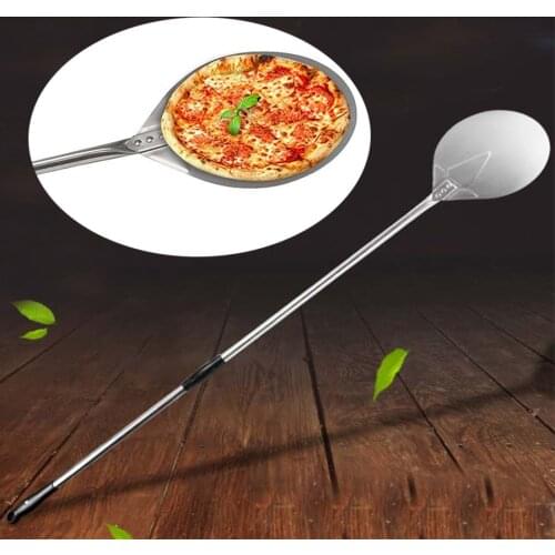 Msjo Stainless Steel Removable Turning Peel 47 x 9 inch Round Pizza Shovel Long Handle Pizza Peel Splittable and Pizza Tools