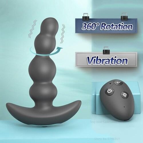 360° Rotating Prostate Massager Anal Vibrator Plug Wireless Remote Control Butt Plug G-Spot Stimulation Sex Toys For Man Gay