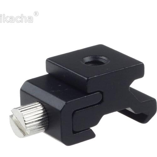 Camera Metal Cold Shoe Hot Shoe Flash Bracket Mount Adapter With 1/4 Tripod Screw To Light Stand Tripod