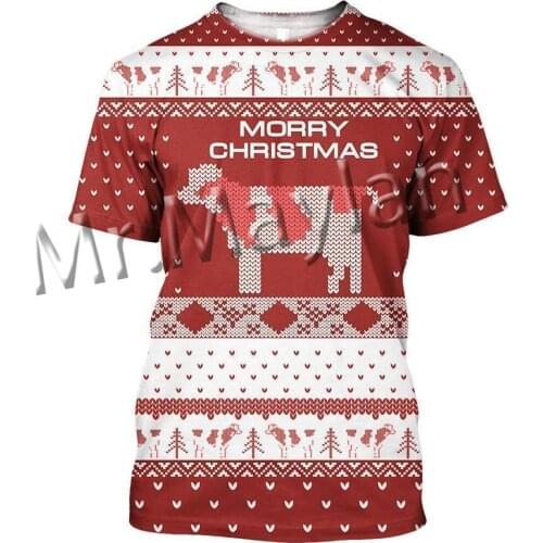3D Print Fashion Morry Christmas Men/Women LeisureT-shirt O-Neck Hipster T-shirts / Beach Shorts / Tanks / Oversized Tops S-436