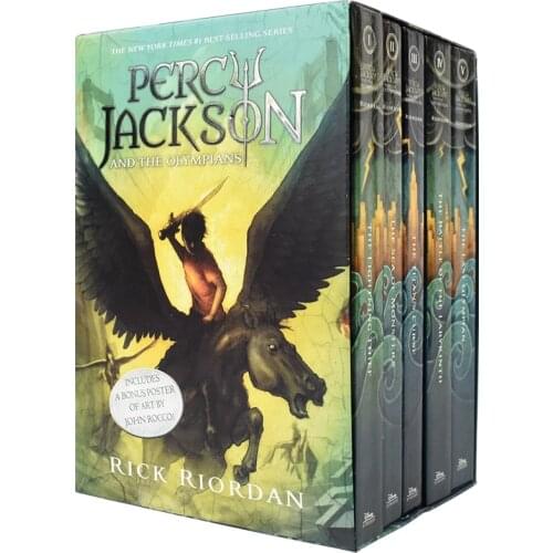5 books Percy Jackson and The Olympians Box Set English Story science fiction book kids Learn English young adult Reading Book