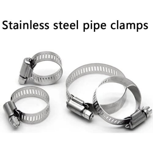 Stainless Steel Mini Fuel Line Pipe Hose Clamp Clip Optional Size for Air Hose Water Pipe Fuel Hose Silicone 5 Pcs