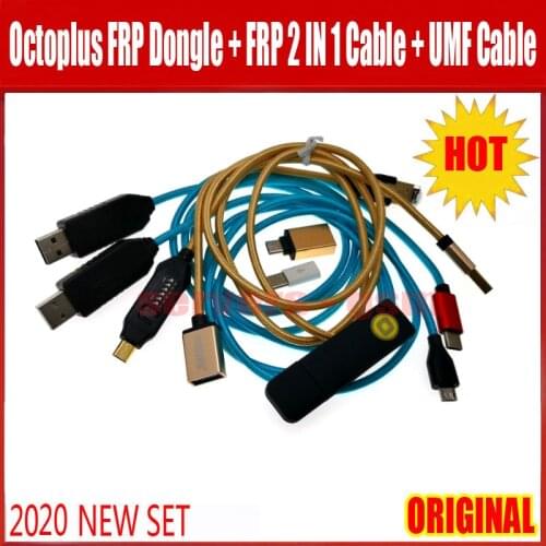 Newest Original Octopus FRP tool/Octoplus FRP dongle+Octoplus FRP USB UART 2 IN1 Cable+ALL Boot Cable forSamsung Hua lg