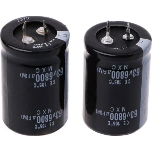 2021 New 2PCS 63V 6800uF 6800MFD Electrolytic Capacitor Dimension 30mm×45mm Cylindrical