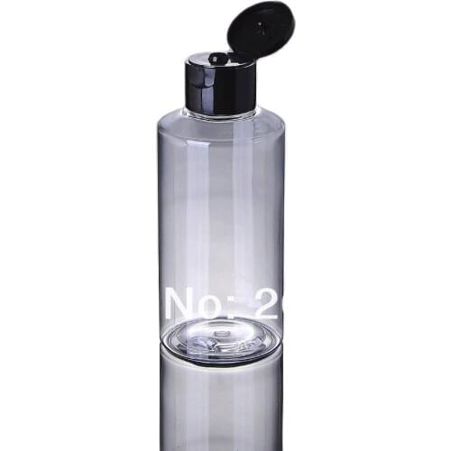 150ML GREEN/TRANSPRENT /BROWN PET bottle or bottle plastic bottle with small black flip lid used for cosmetic