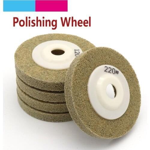 1pcs High Quality 4 inch Marble Polishing Wheel Grit 120 220 For Granite Metal Stone Angle Grinder Nylon Resin Polishing Pad