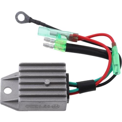 Boat Voltage Rectifier Regulator Fits for Yamaha 15HP 2-Stroke Motor Outboard Engines, Gray