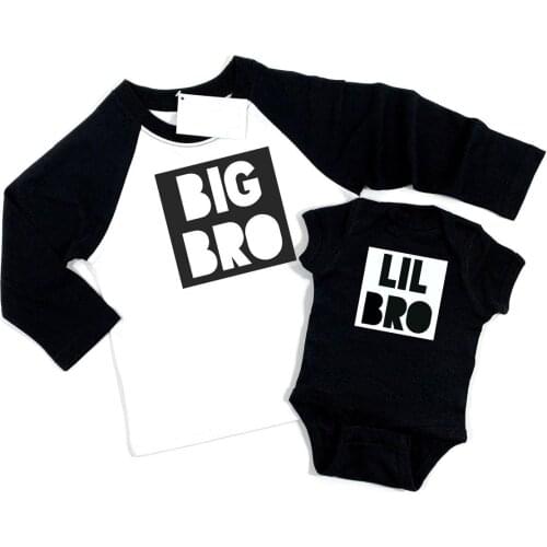 Big Brother Little Brother Shirts Matching Brother Raglan Shirt Baby Boy Announcement Coming Home Outfit Big Bro Lil Bro Tops