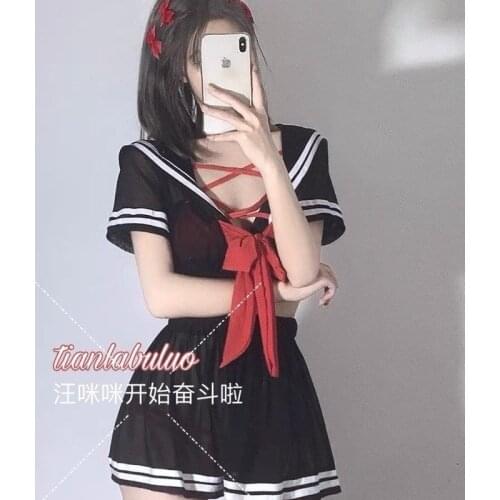 Sexy Sleepwear Erotic Lingerie Student Cosplay Underwear Anime School Girl Role Play Costume Uniform Set Sex Clothing Womens