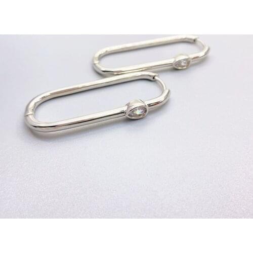 The new diamond-encrusted large earrings women temperament exaggerated European and American earrings U-shaped fashion earrings