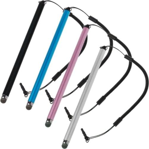 Anti-lost Lanyard Touch Screen Stylus Pen Fibre Stylus Mesh Micro Fiber Tip Pen for ipad 2018 Smart Phone Tablet