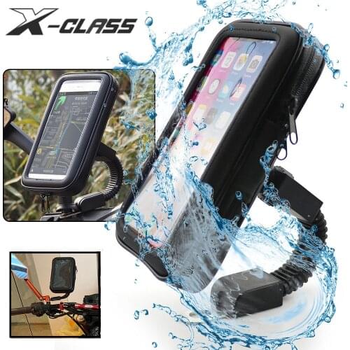 Universal Motorcycle Handlebar Phone Holder Waterproof Telephone Holder Case For Harley Kawasaki Honda Yamaha Suzuki BMW Vespa