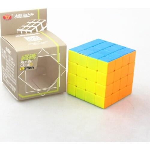 YongJun RuiSu 4x4 Magic Cube Professional Speed Race Cubo Magico Educational Toy Smooth Rotation Smooth and Stable Creative Gift
