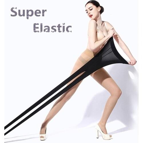 Women Super Elastic Magic Stockings Sexy Seamless Hot Thin Silk Pantyhose Ladies Skinny Legs Nylon Anti-hook Tights Femme Panty