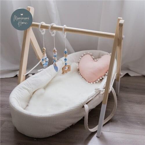 1 Set Nordic Cartoon Baby Wooden Gym Fitness Frame Rack Hanging Pendant Toys Kit Toddler Infant Room Decorations
