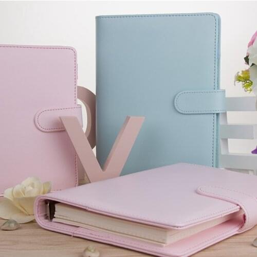 1PC PU Leather A5 A6 Notebook Diary Schedule Book Planner Diary Loose-leaf Binder Cute School Supplies A