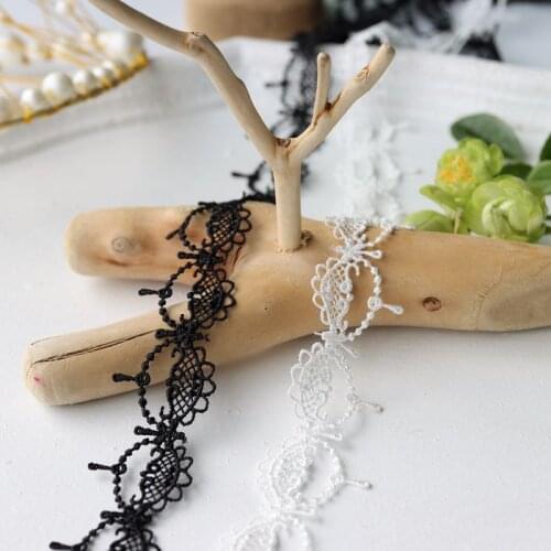 14 Yards 2.5cm Exquisite Embroidery Lace Ribbon Necklace Material DIY Patchwork Dress Garment Needlework Sewing Accessories 267
